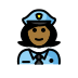 woman police officer, medium-dark skin tone